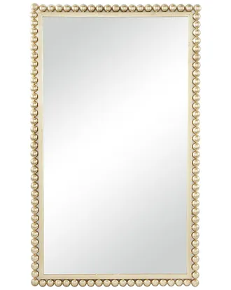 CosmoLiving by Cosmopolitan Cosmoliving By Cosmopolitan Gold Metal Wall Mirror With Beaded Detailing