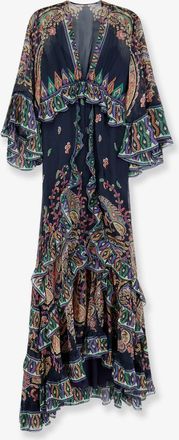 Etro Vestito lungo in seta multicolore - ETRO - gender_Woman