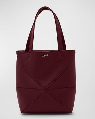 Loewe Puzzle Fold Mini Tote Bag in Shiny Leather