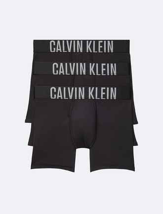 Calvin Klein Mens Intense Power Micro 3-Pack Boxer Brief - Black - XL