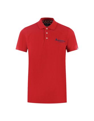 Aquascutum Mens Aquascutum London Classic Red Polo Shirt - Size: 40