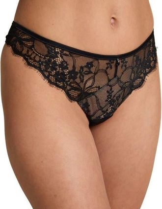 Hunkem&ouml;ller Prina Thong in Caviar at Nordstrom, Size X-Small