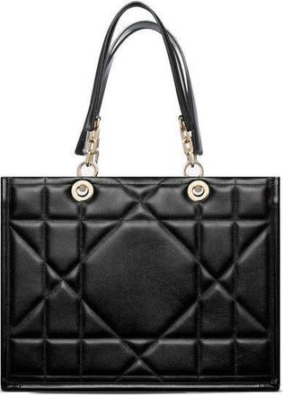 Dior Black Leather Tote Bag
