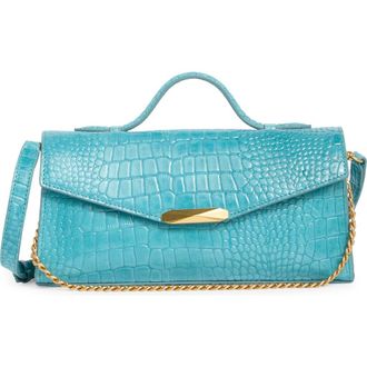 Vince Camuto Stehf Top Handle Leather Bag in Teal at Nordstrom Rack