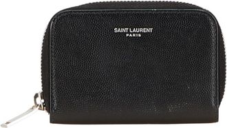 Saint Laurent Black Leather Coin Purse/Coin Case (Pre-Owned)