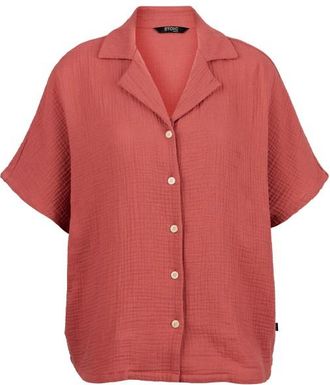 Stoic MMXX. Loddby Oversized Blouse S/S Bluse f&uuml;r Damen | rot