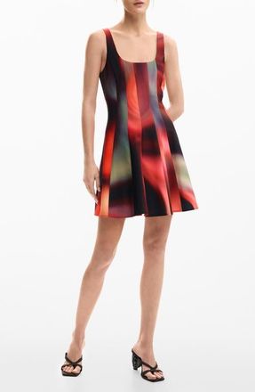 Desigual Sleeveless Fit & Flare Minidress in Black at Nordstrom, Size X-Large