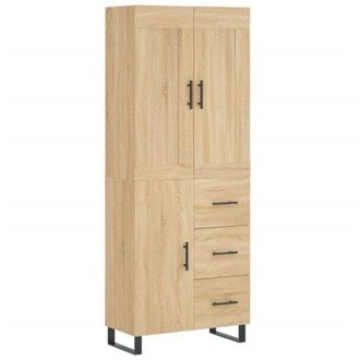 vidaXL Highboard Sonoma Oak 69.5x34x180 cm Engineered Wood vidaXL