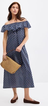 Palme Womens Off-the-shoulder mosaic voile dress