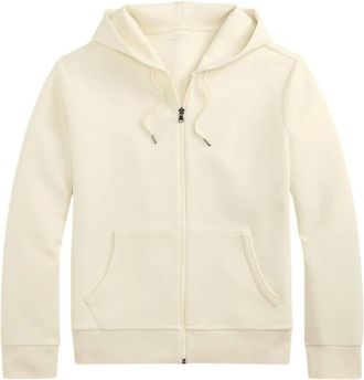 Ralph Lauren Hoodies & sweatvesten, Heren, Wit, S, Katoen, Double-Knit Full-Zip Hoodie