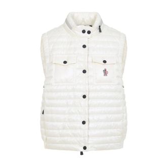 Moncler Vests, female, White, Size: S Gumiane Hooded Down Vest