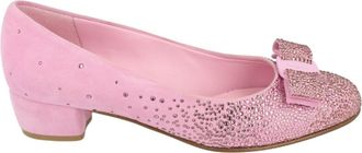 Ferragamo Vara Crystal-Embellished Pumps - Narrow Width
