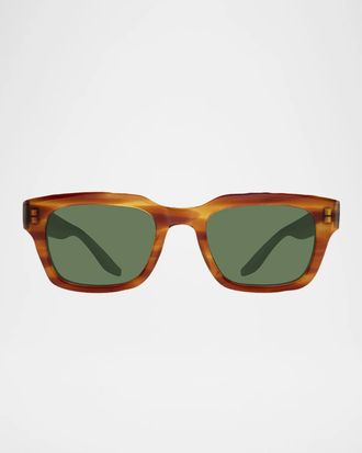 Barton Perreira Men & apos;s Butzi Acetate Rectangular Sunglasses