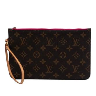 Louis Vuitton Pre-owned Clutches, female, Brown, Size: ONE SIZE Pre-owned Monogram Canvas Pouch