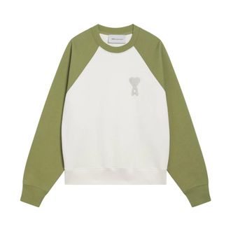 Ami Sweatshirts, female, White, Size: S Boxy Fit Crewneck
