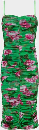 L'agence Caprice Strapless Midi Dress