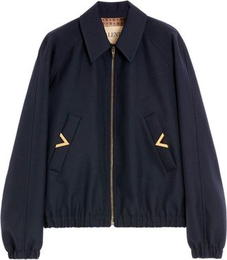 Valentino Mens Vgold Wool Blend Blouson Jacket