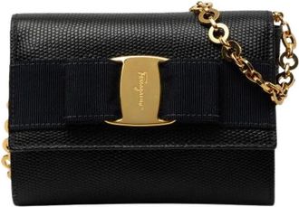 Ferragamo Pre-owned Crossbody Bag - Dames - Vintage Schoudertas - Blauw - ONE Size - Leer - Vintage