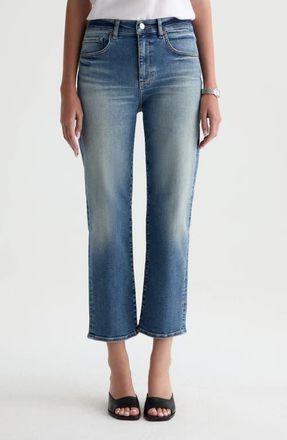 AG - Adriano Goldschmied Brinley Mid Rise Crop Straight Leg Jeans in 15 Years Bouquet at Nordstrom, Size 26