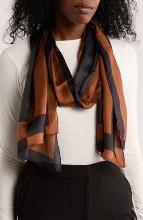 BCBGeneration Print Linear Wrap Scarf in Cognac at Nordstrom Rack