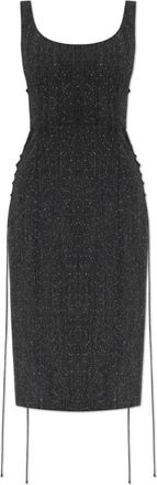 Alexander McQueen Wolldol met coltrui - Dames - Casual kleedjes - Grijs - M - Wol - Kleedjes