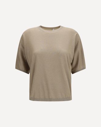 Brunello Cucinelli Short-sleeve cashmere and silk Sweater Female L