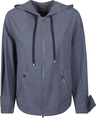 Lorena Antoniazzi Round Hem Zip Hooded Jacket