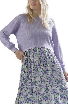 Angel Maternity Crop Maternity Sweater in Lavender at Nordstrom, Size Small