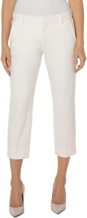 Liverpool L.A. Kelsey Slit Hem Crop Ponte Trousers in Vintage White at Nordstrom, Size 2