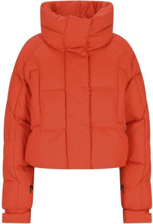 Bacon Puffa Ring Orange Quilted Nylon Down Jacket