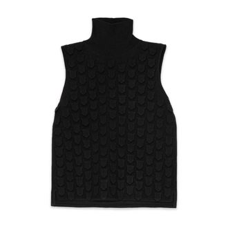 Maliparmi Sleeveless Tops, female, Black, Size: S 3D Stitch Top