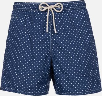 MC2 Saint Barth Man Lightweight Fabric Swim-shorts Lighting Micro Fantasy With Polka Dots Print