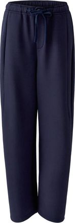 Oui Scuba Broek - Dames - Wijde Broeken - Blauw - S - Polyester - Broeken