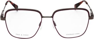 Rag & Bone Ladies Purple Square Eyeglass Frames RNB3075/G-1