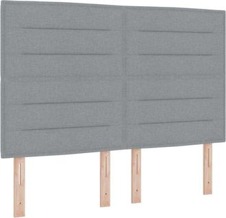 vidaXL vidaXL Headboard Height Adjustable Manual Light grey 140 cm Fabric