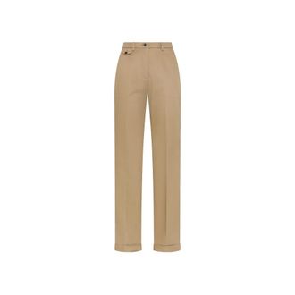 Seventy Pantalones Largos Rectos con Hebilla - Trousers - Mujer - Beige - 2XS