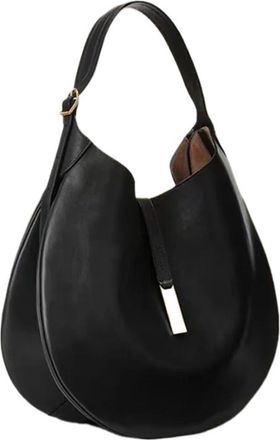 Generic Womens Underarm Bag Suede Splicing Leather Handbag Fashion Shoulder Back Crescent(K)