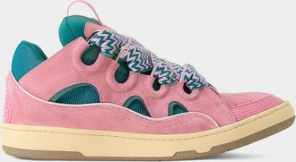 Lanvin Men & apos;s Curb Leather Skate Sneakers