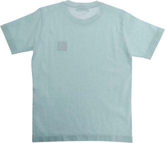 Stone Island Boys T-Shirt With Logo, Blue Cotton T-Shirts And Polos
