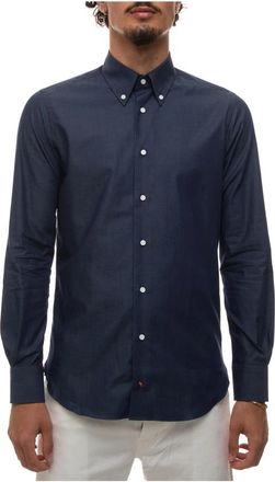 Carrel Casual Overhemd - Heren - Casual Overhemden - Blauw - M - Katoen - Overhemden