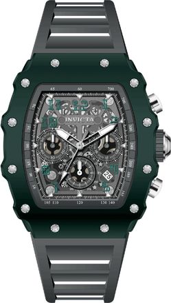 Invicta Racing 69735 Herenhorloge - Quartz Uurwerk - Acryl met Zilveren Wijzerplaat - 44 mm