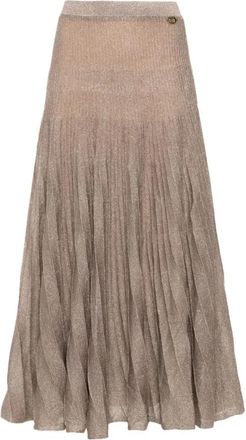 Twinset Kameel Rok - Dames - Midirokken - Bruin - XS - Rokken