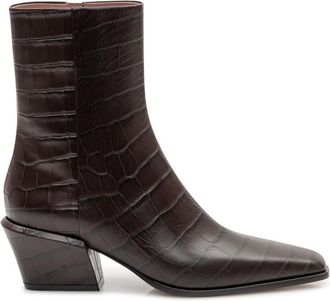 PARIS TEXAS Brown Textured Bettina Boots