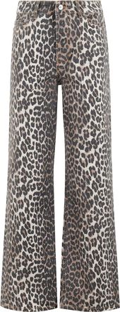 Ganni Print Denim Izey Leopard