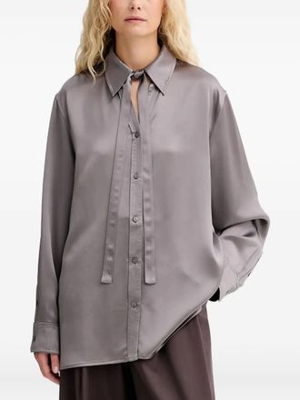 Isabelle Blanche Shirt met strikdetail - Grijs