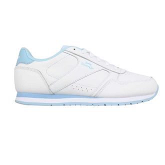 Slazenger Gecoate leren sportschoenen voor dames (Wit/Poederblauw)