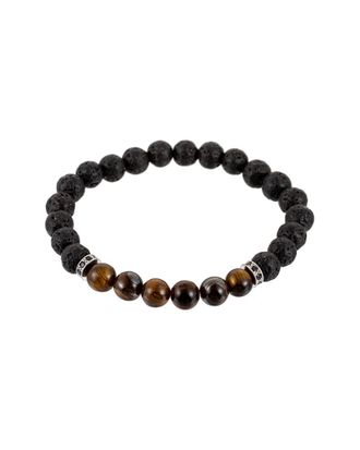 Eyecandy LA Luxe Collection Chakra Beaded Tiger Eye Stretch Bracelet