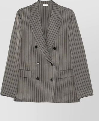 Dries Van Noten balto striped double breasted blazer jacket