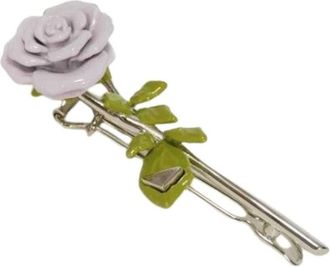 Prada Pre-owned Accessories, female, Purple, Size: ONE SIZE Pre-owned Hair Clip