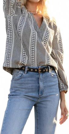 Dylan Bennet Blouse In Black/white